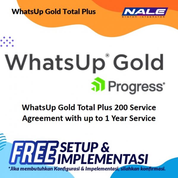 WhatsUp Gold Total Plus 200 Service Agreement with up to 1 Year Service